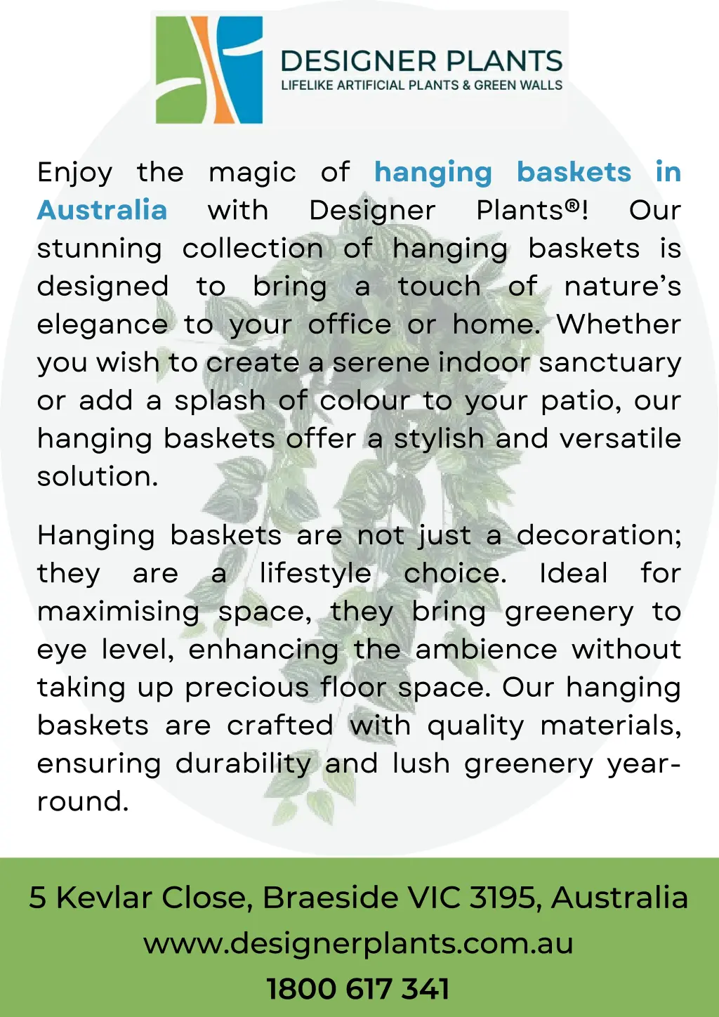 enjoy the magic of hanging baskets in australia