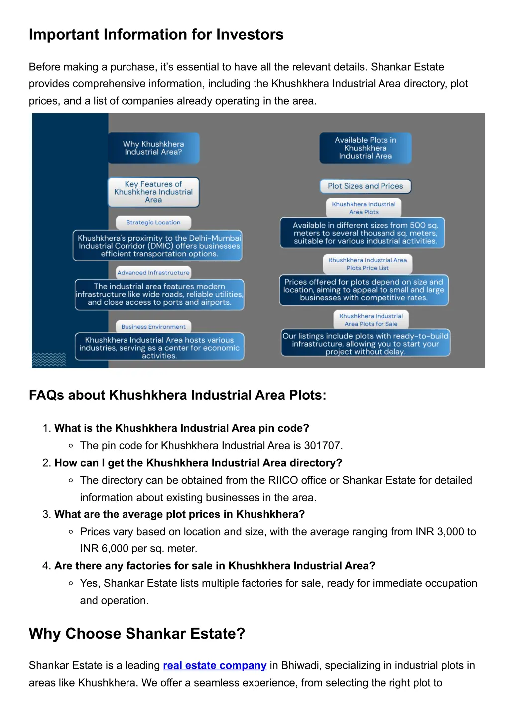 important information for investors