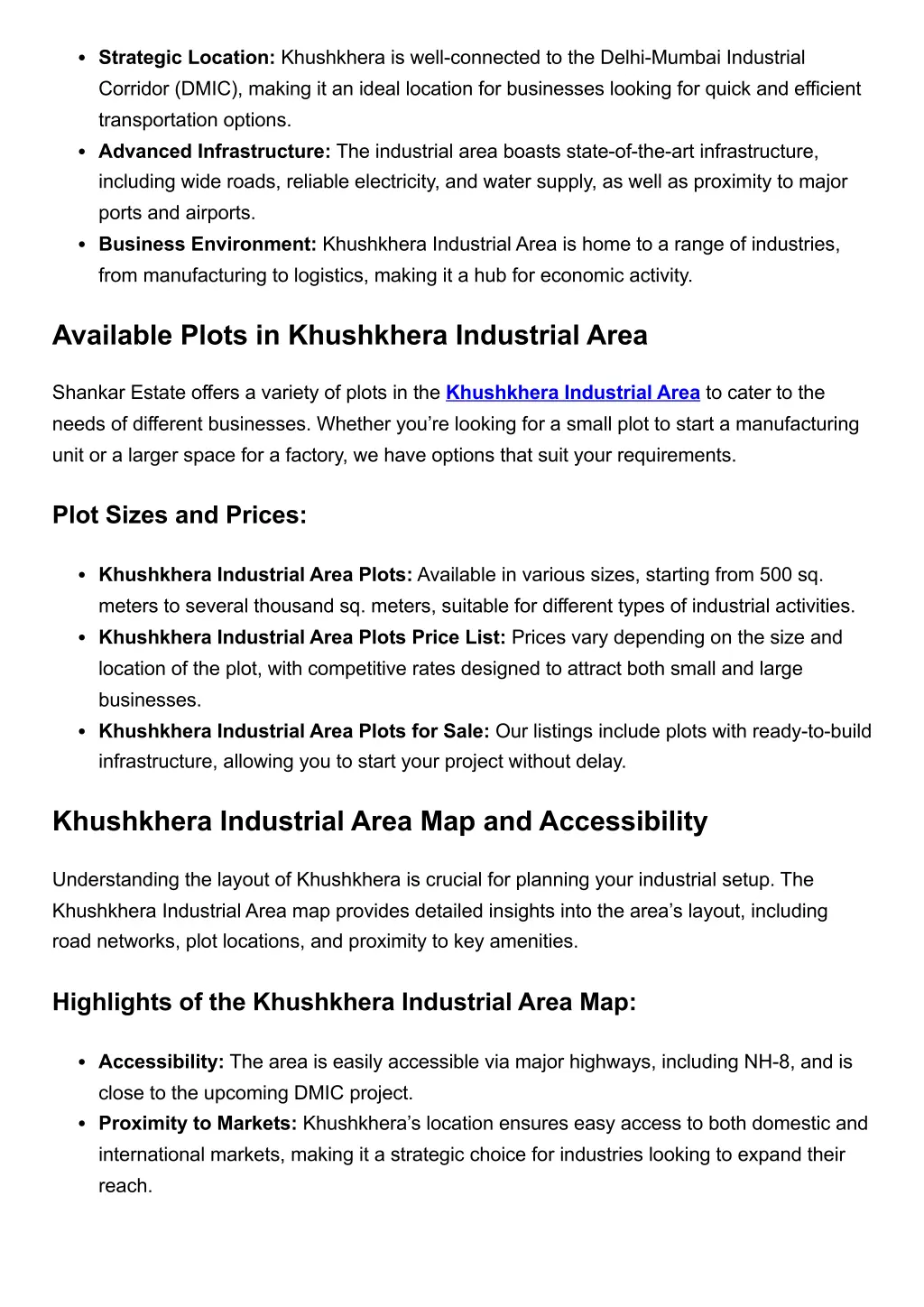 strategic location khushkhera is well connected