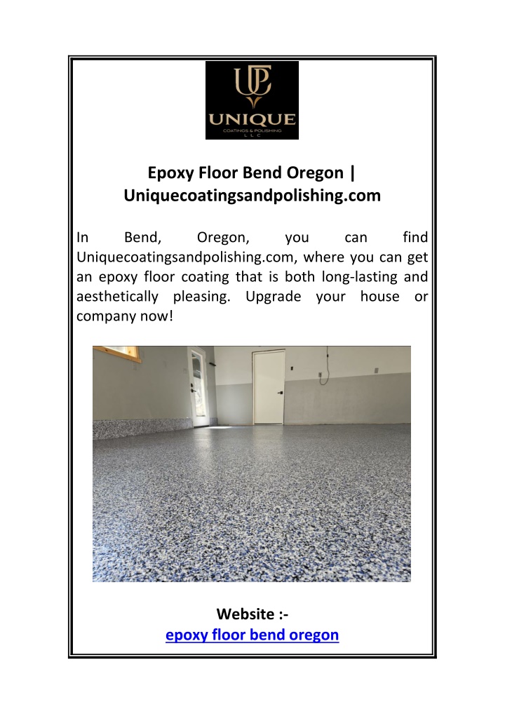 epoxy floor bend oregon