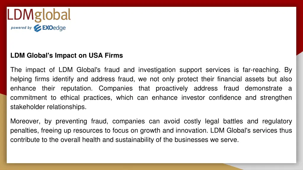 ldm global s impact on usa firms