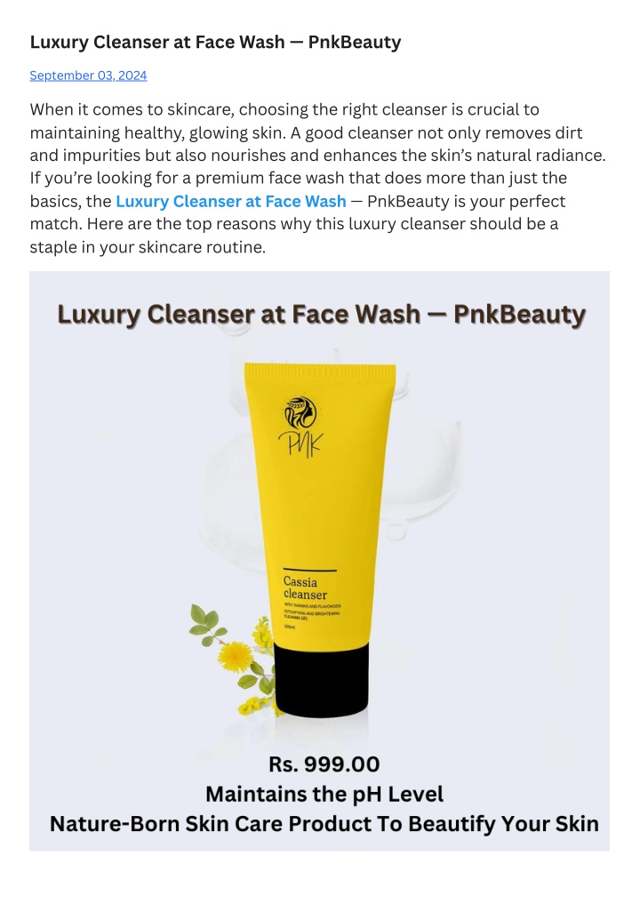 luxury cleanser at face wash pnkbeauty