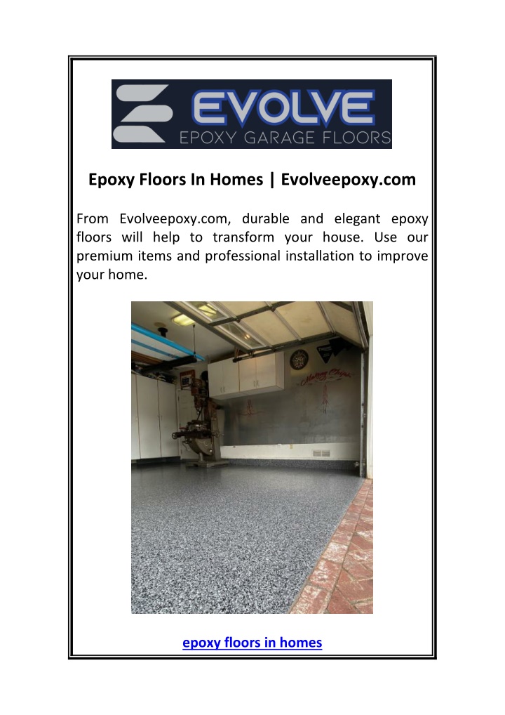 epoxy floors in homes evolveepoxy com