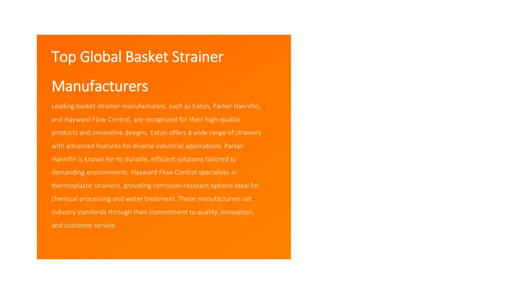 top global basket strainer top global basket