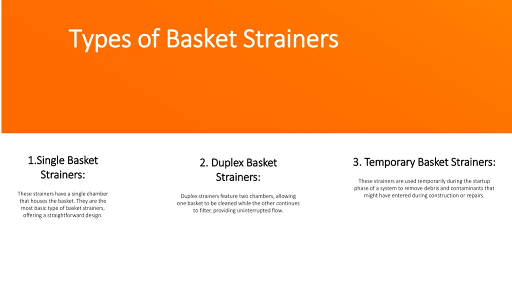 types of basket strainers types of basket