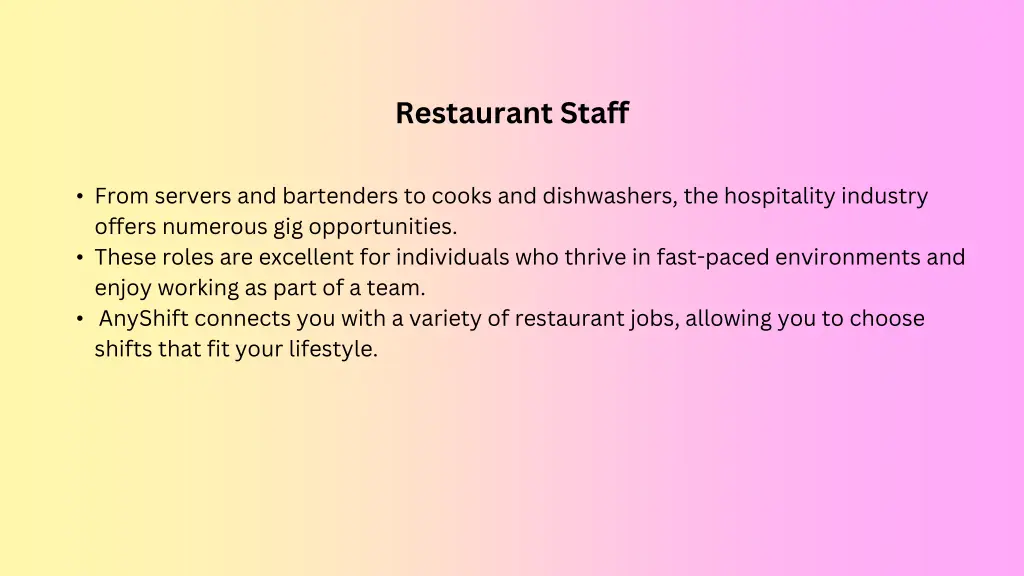 restaurant staff