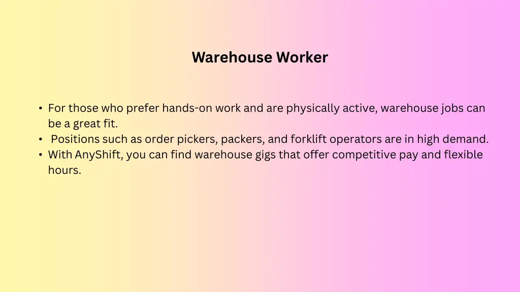 warehouse worker