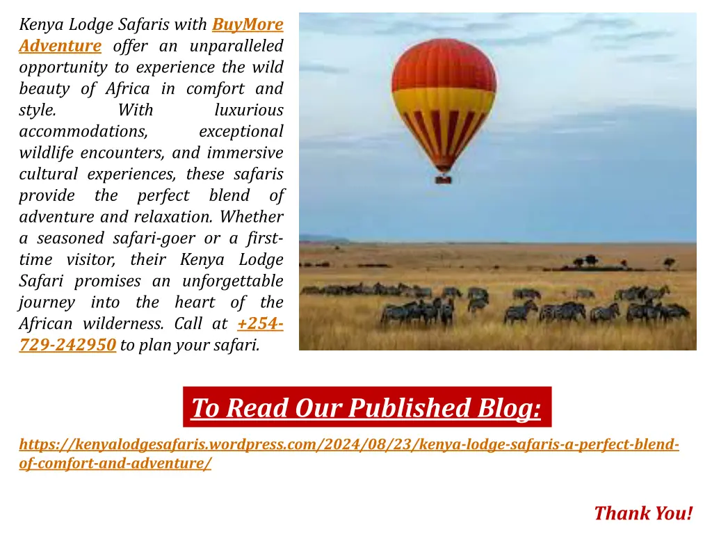 kenya lodge safaris with buymore adventure offer