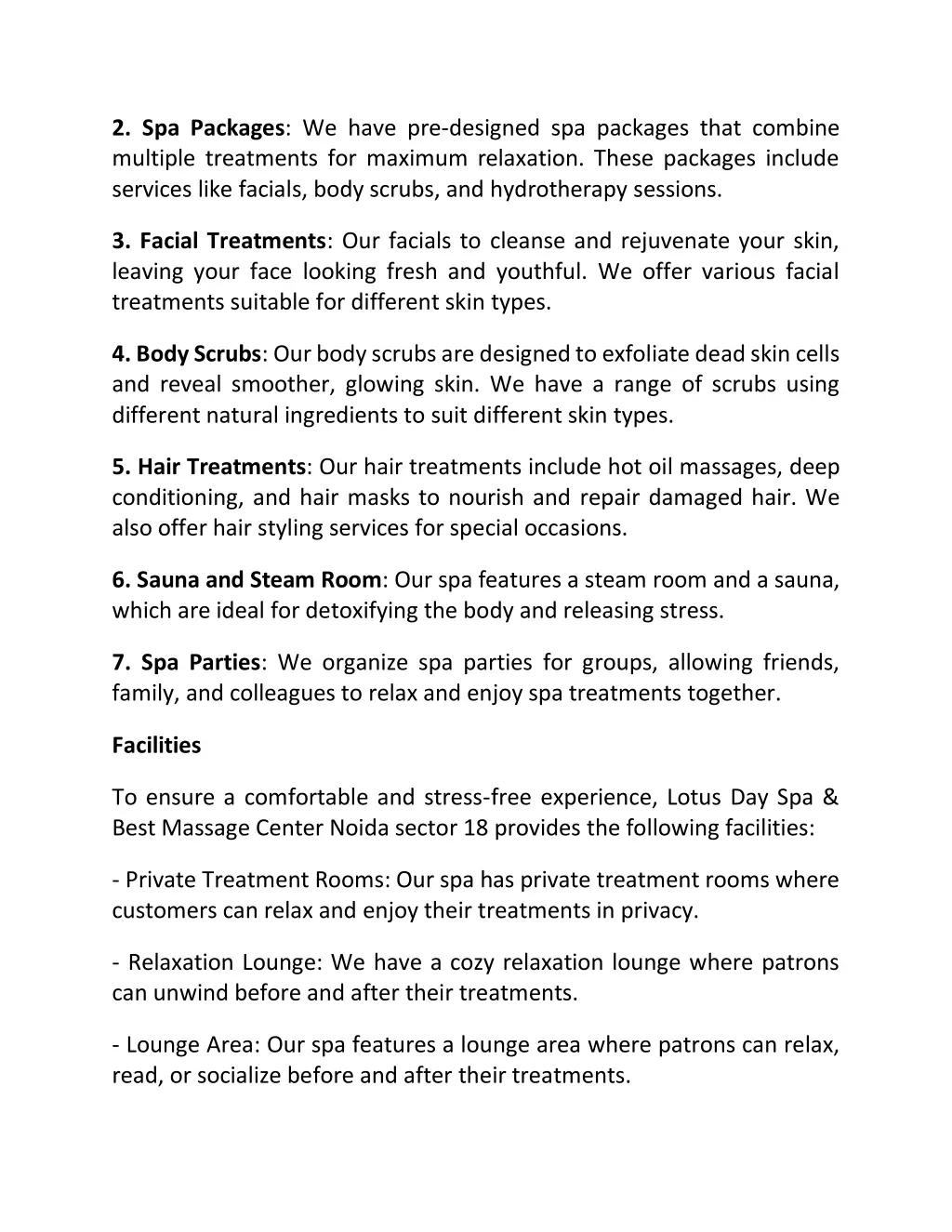 2 spa packages we have pre designed spa packages