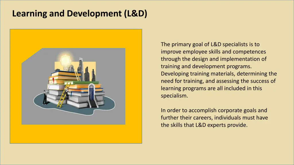 learning and development l d