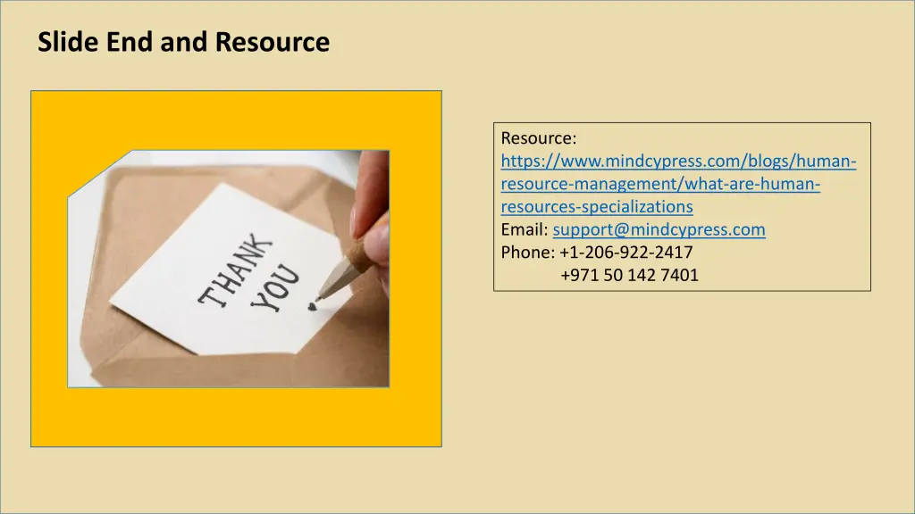 slide end and resource