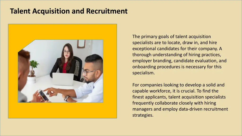 talent acquisition and recruitment