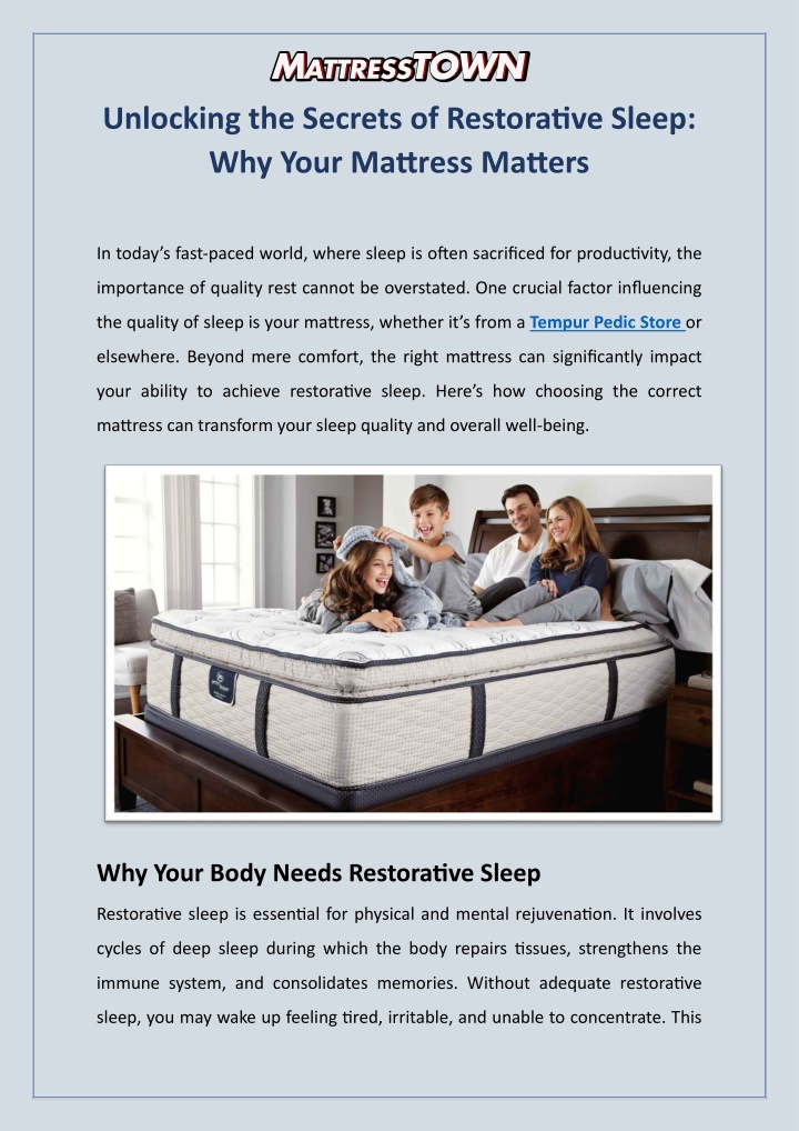 unlocking the secrets of restorative sleep