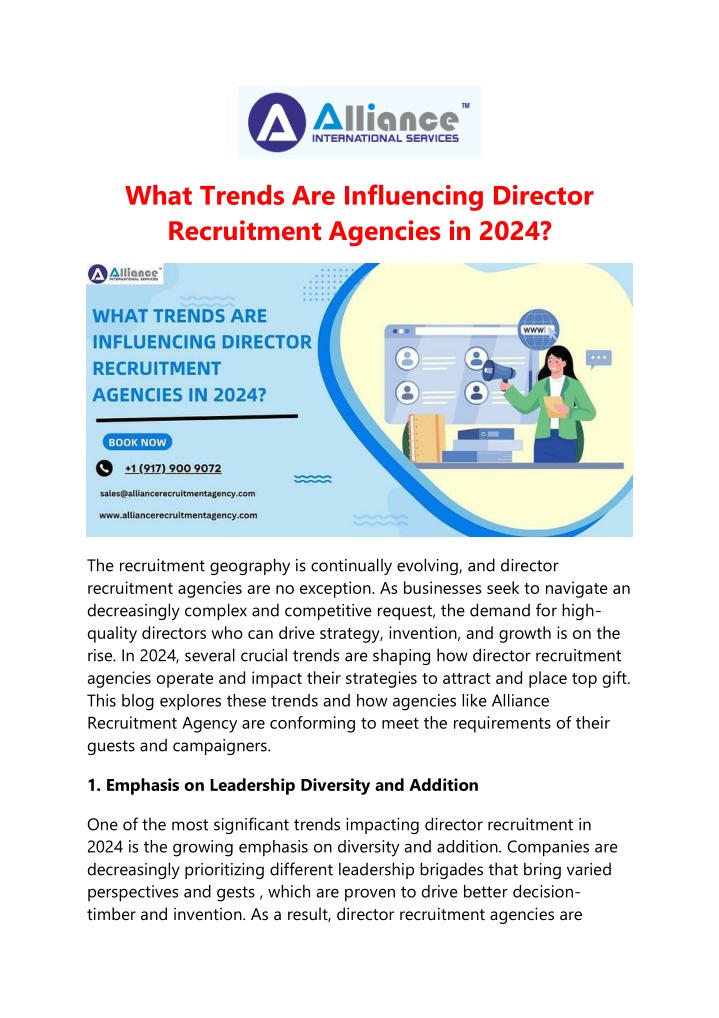 what trends are influencing director recruitment