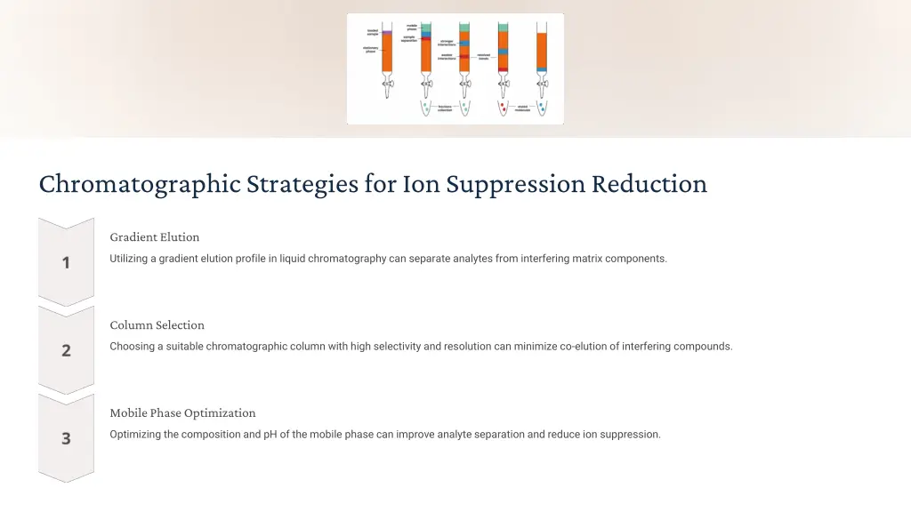 chromatographic strategies for ion suppression