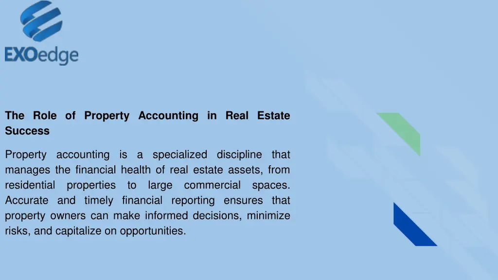 the role of property accounting in real estate