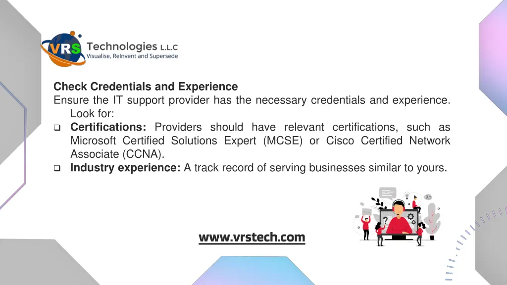 check credentials and experience ensure