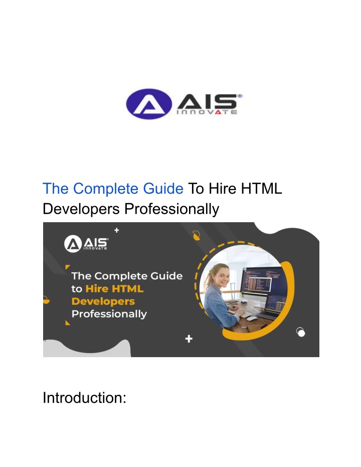 the complete guide to hire html developers