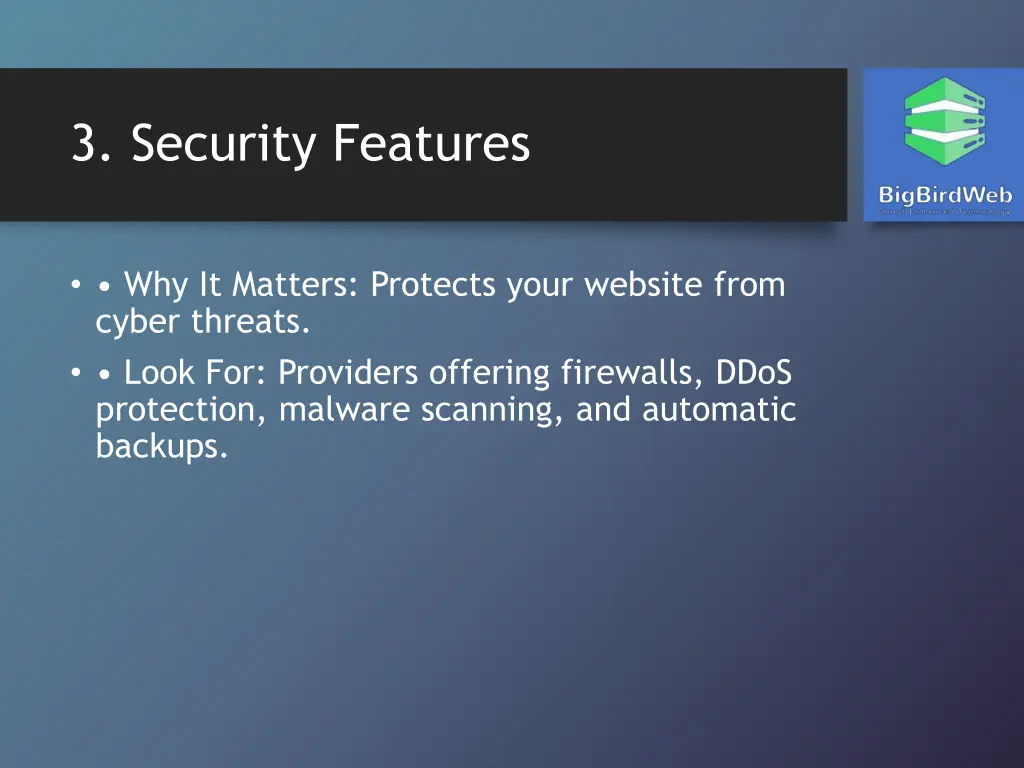 3 security features