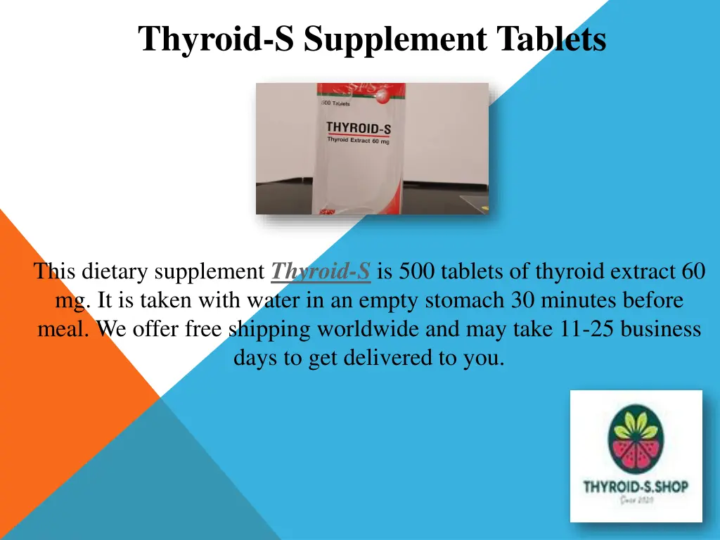 thyroid s supplement tablets