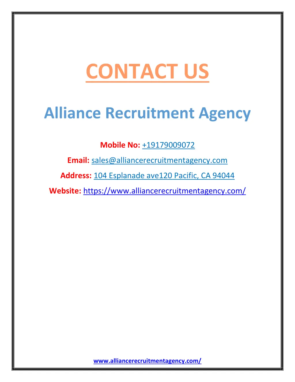 contact us