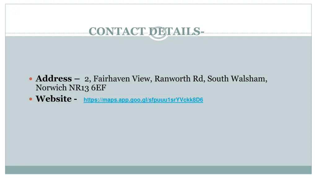 contact details