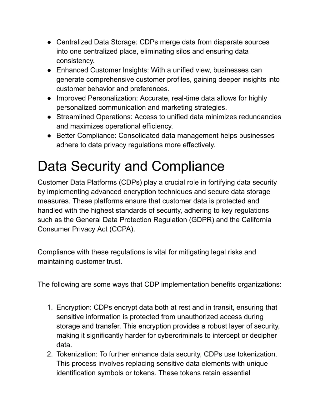 centralized data storage cdps merge data from