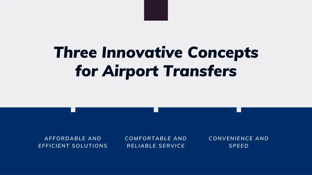 three innovative concepts for airport transfers