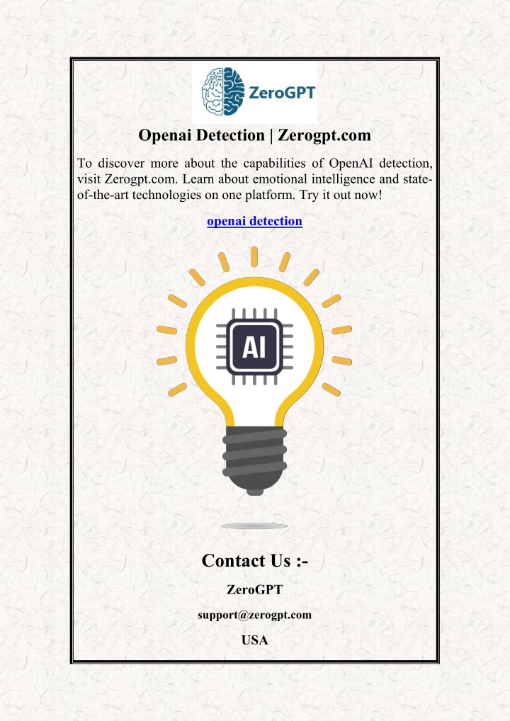 openai detection zerogpt com