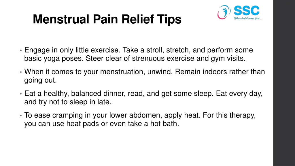 menstrual pain relief tips