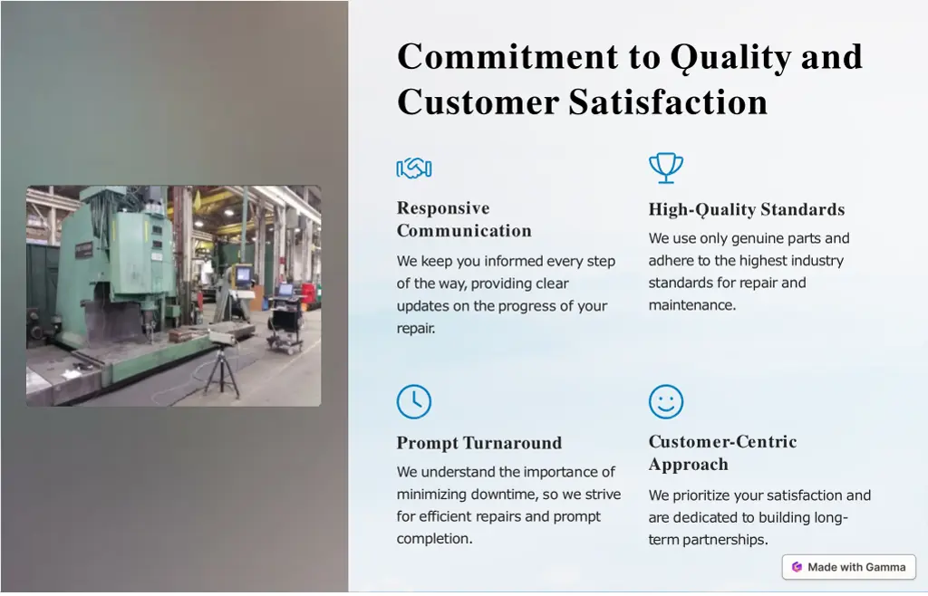 commitment to uality and customer satisfaction