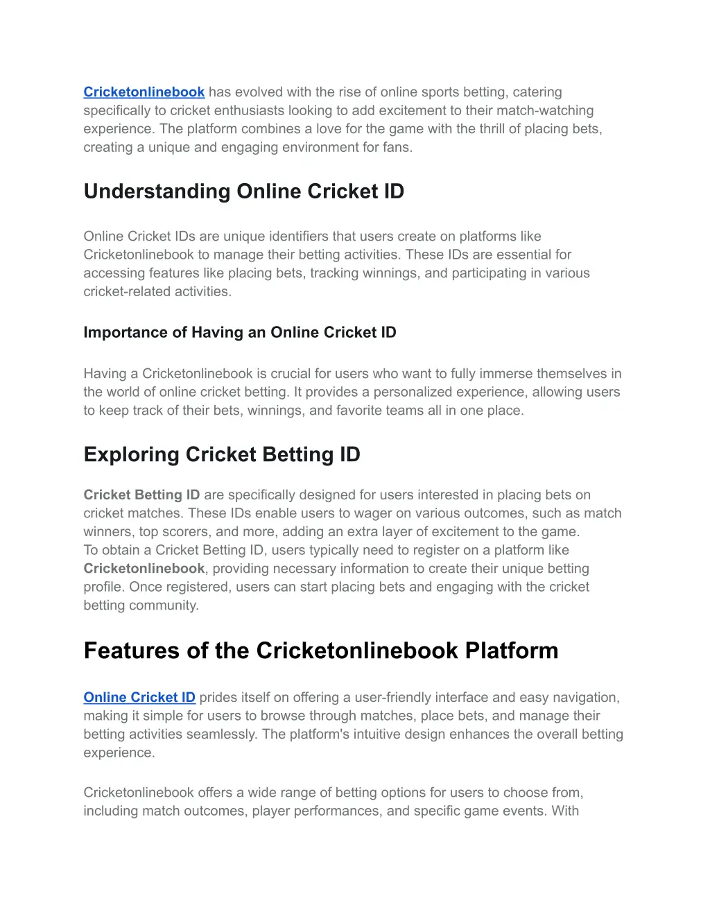 cricketonlinebook has evolved with the rise