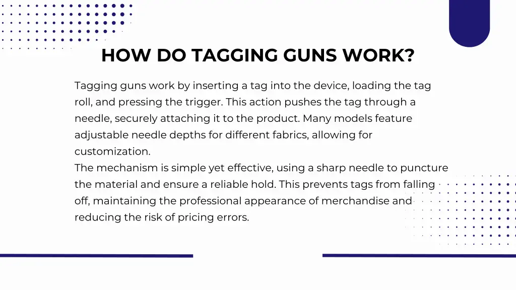 how do tagging guns work