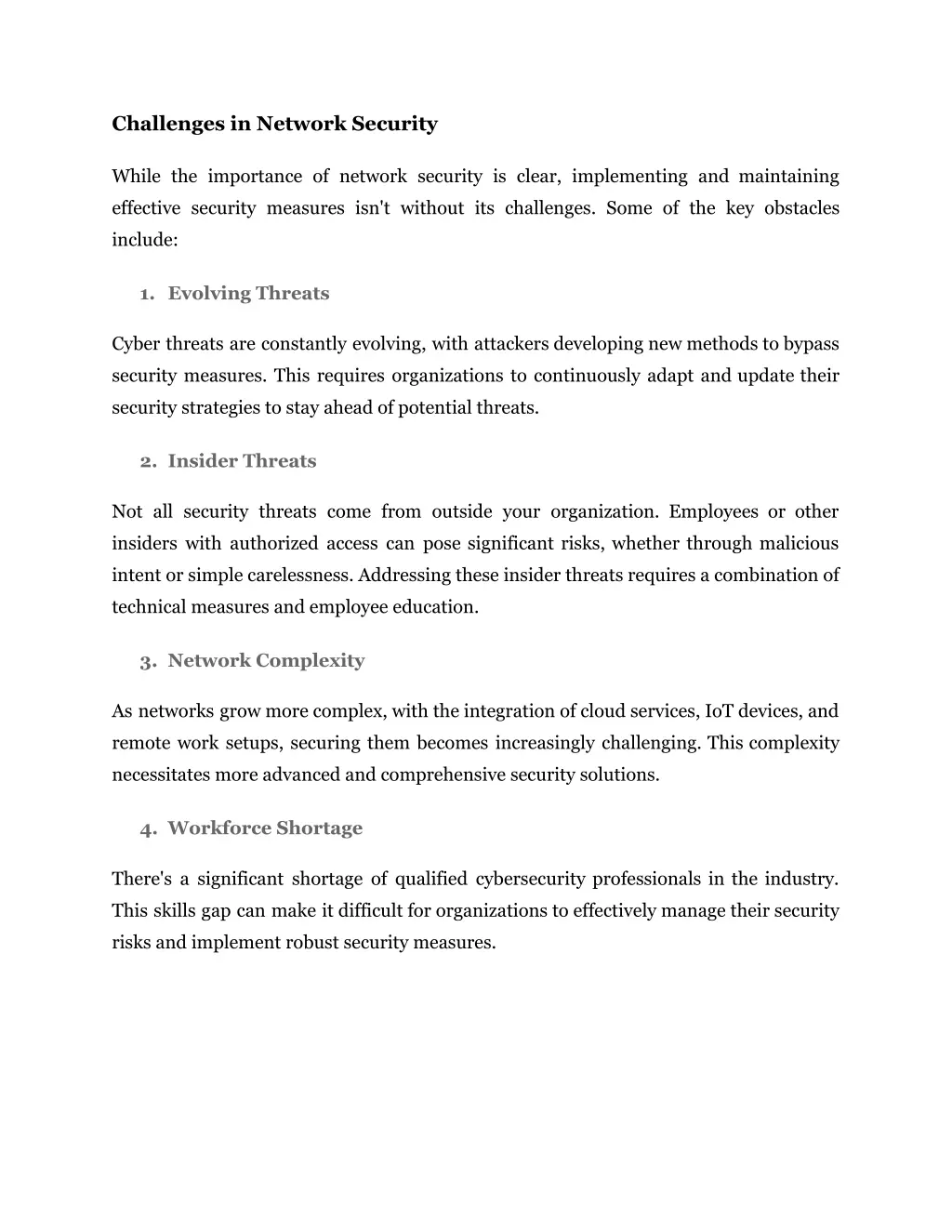 challenges in network security
