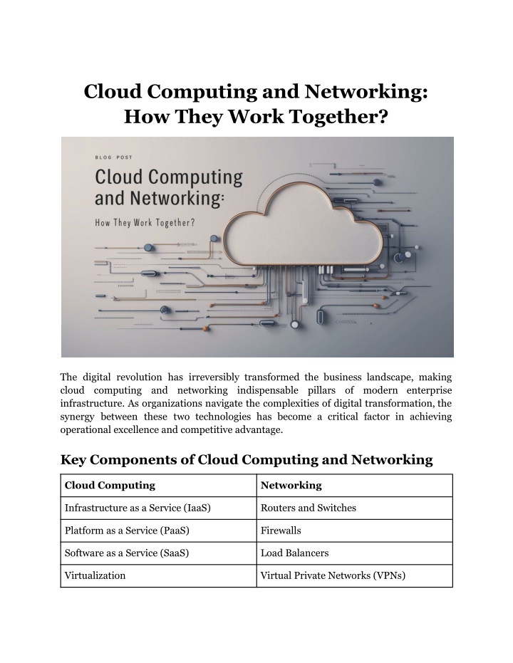 cloud computing and networking how they work