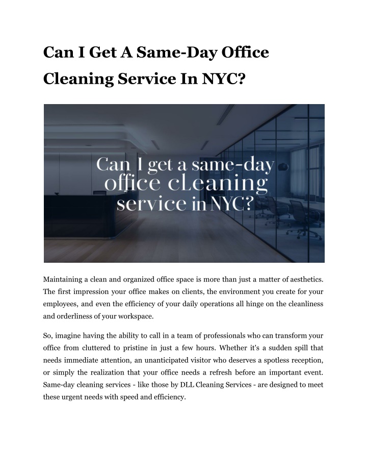 can i get a same day office