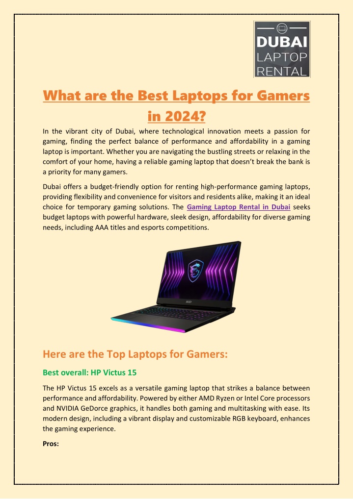 what are the best laptops for gamers in 2024