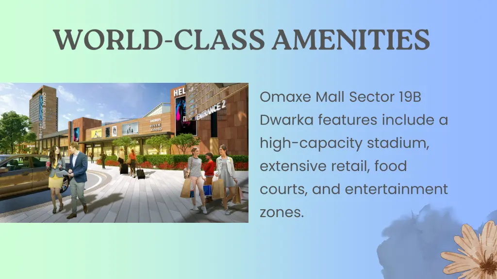 omaxe mall sector 19b dwarka features include