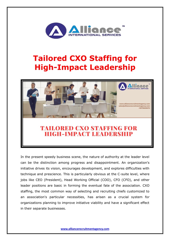 tailored cxo staffing for high impact leadership