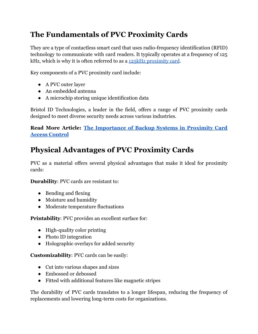 the fundamentals of pvc proximity cards