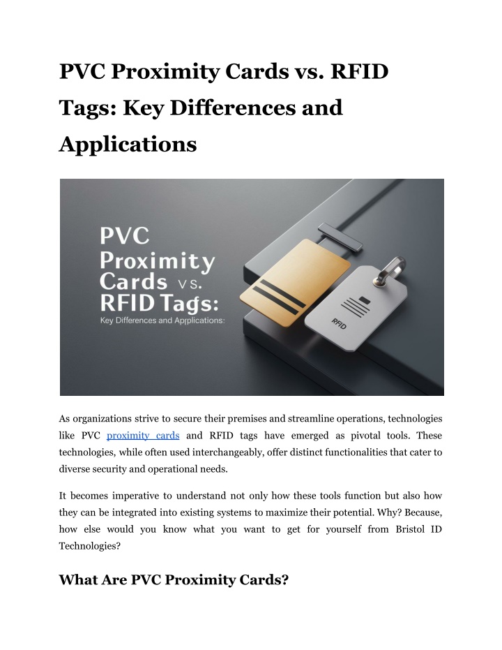 pvc proximity cards vs rfid