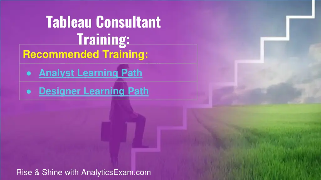 tableau consultant training recommended training