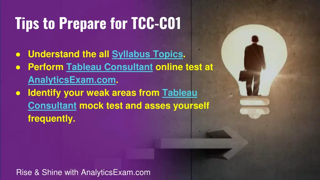 tips to prepare for tcc c01