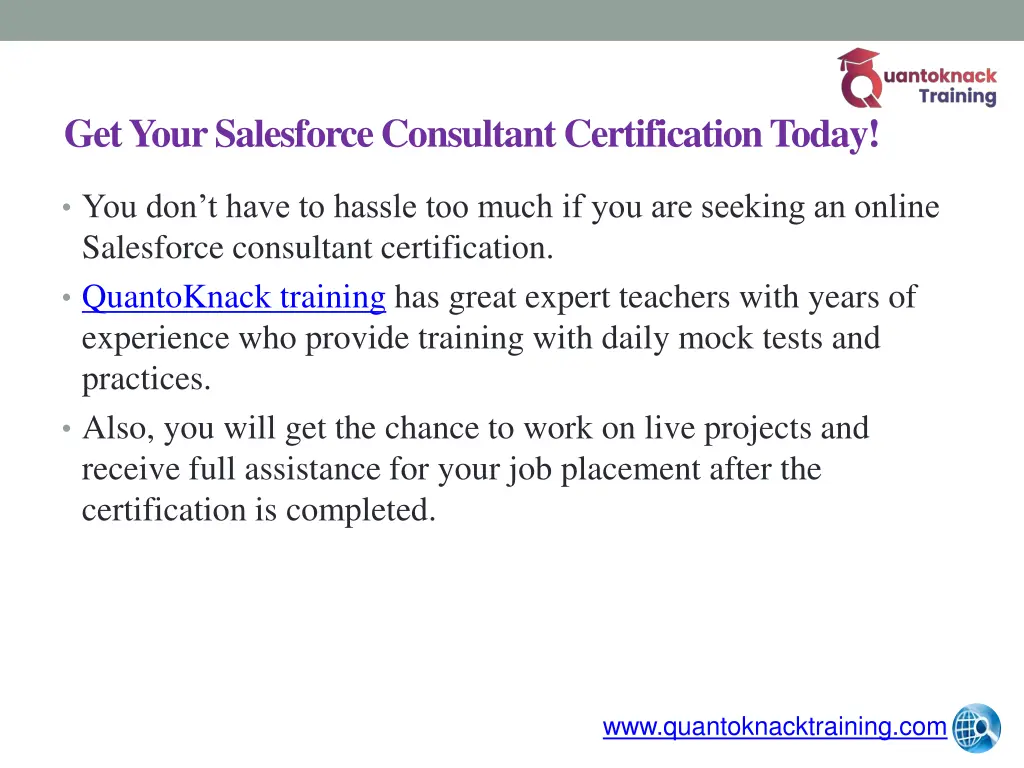 get your salesforce consultant certification today