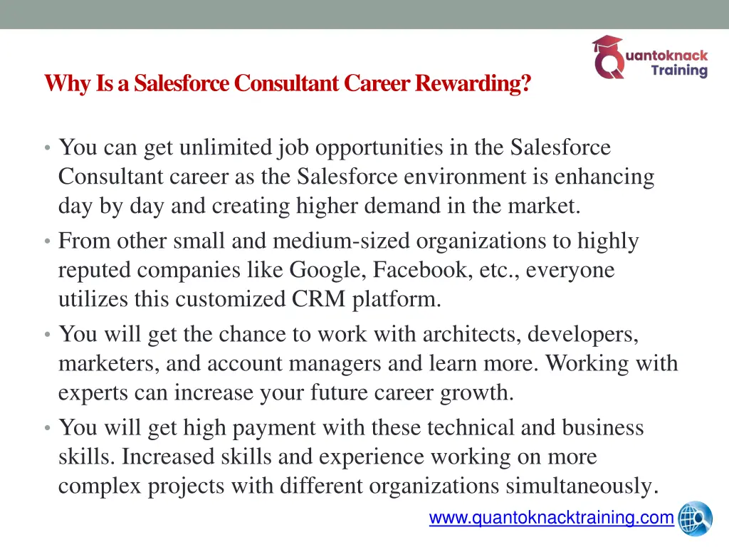 why is a salesforce consultant career rewarding