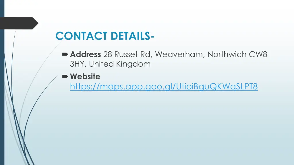 contact details