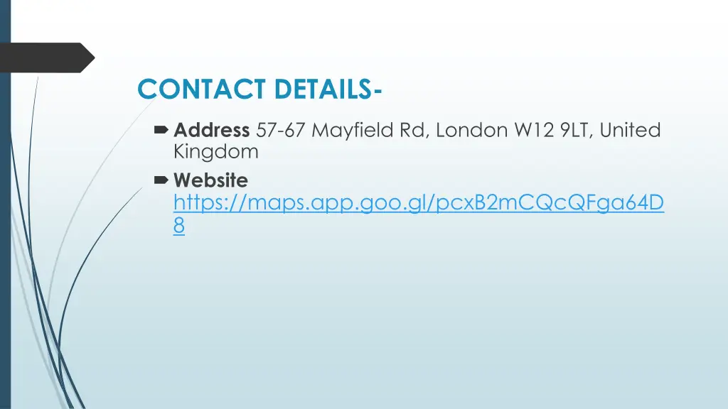 contact details