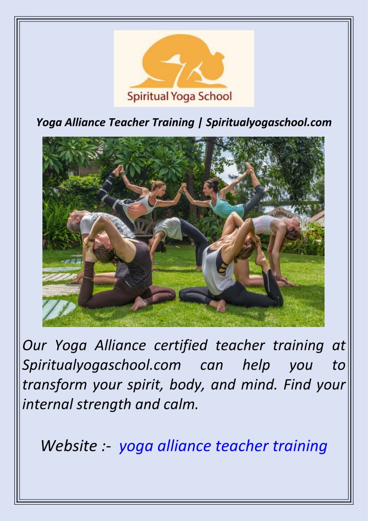 yoga alliance teacher training