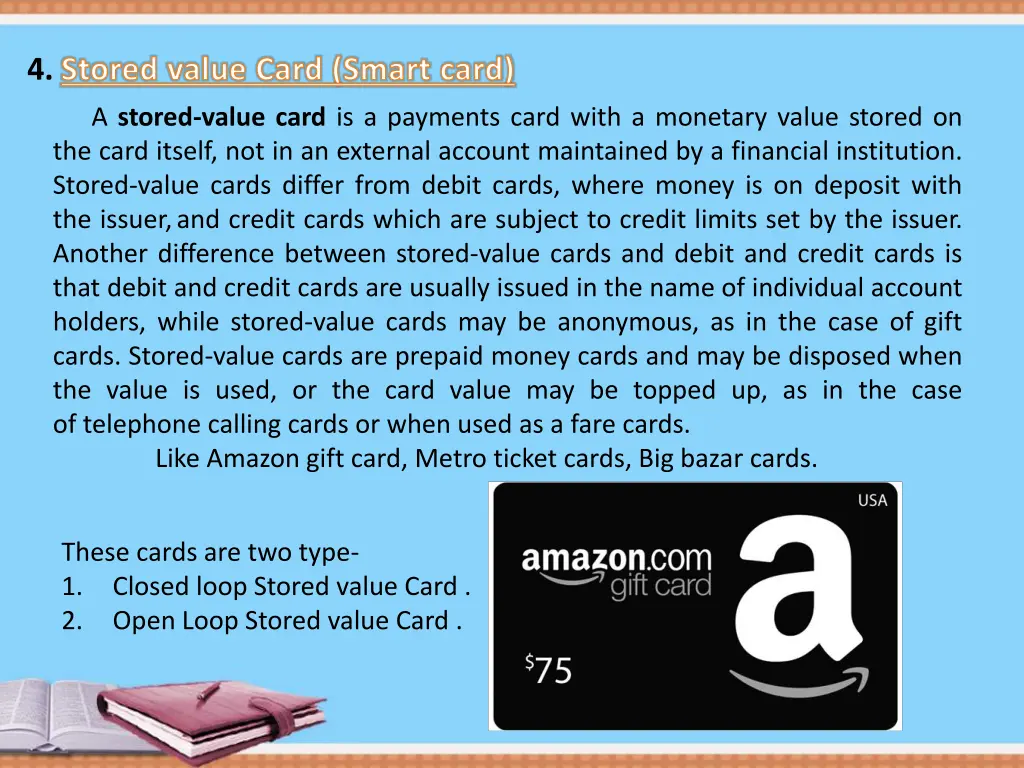 4 stored value card smart card