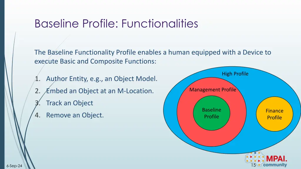 baseline profile functionalities